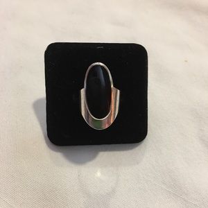 Vintage ring with black onyx stone. Size 6.